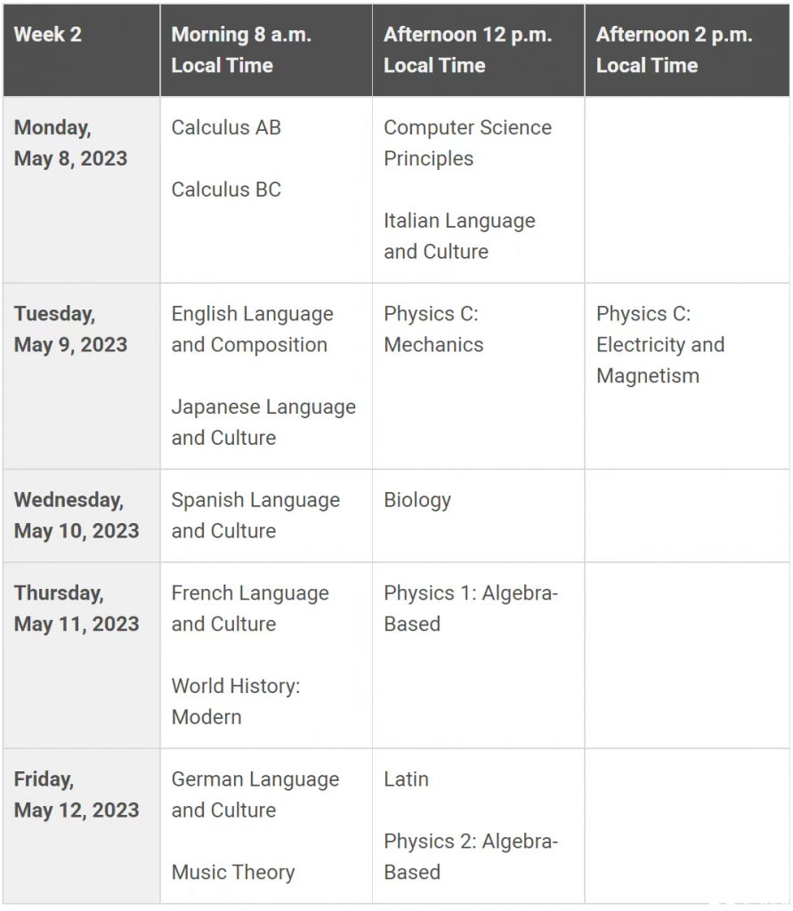 2023年AP考試時(shí)間公布，AP什么時(shí)候考試呢？
